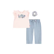 Komplet za dojenčka Levis RUFFLE SHLDR TOP & PANT SE roza barva, 1EM645