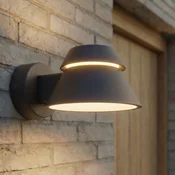 Lucande LED-stenna svetilka za zunanjo uporabo močna, črna, kovinska, IP44 - Sodobni - Aluminij