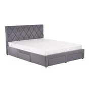 Krevet Houston 1895 Bracni, Siva, 140x200, Tkanina, Basi a doghePodnice, 148x218x107cm