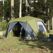 vidaXL Šator za kampiranje za 10 osoba zeleni 443 x 437 x 229 cm