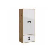 Garderoba Akron N113 Sjajno bijela, Craft hrast, 191x80x50cm, Porte guardarobaVrata garderobe: Klasicna vrata