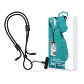 Devia ST124950 Cable Pro5 pleteni kabel 1,6 m, 60 W PD, Type-C - Type-C, crni kabel za podatke i punjenje + narukvica za oko vrata
