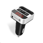 CONNECT IT InCarz Bluetooth oddajnik, 2x USB 3, 1A, srebrn