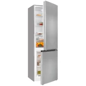 Eleganten kombinirani hladilnik Exquisit KGC320-95-E-040C v inox izvedbi, visok 185,8 cm.