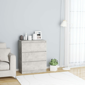 vidaXL Komoda betonsko siva 60×33,5×76 cm iverna plošča