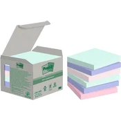 Post-It samolepilni lističi Super Sticky NATURE, reciklirani - 76x76 mm, 6 kosov