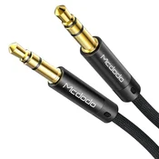 Mcdodo MCDODO STRONG AUX MINI JACK 3,5 MM KABEL 1,2 M ČRNA PLETENICA CA-6640