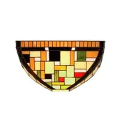 Artistar Stenska svetilka MOSAICO - Dnevna soba/jedilnica - Tiffany - barvita, rjava starinska - Steklo