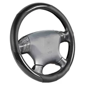 Steering Wheel Cover (black, carbon, diameter 37-39 cm)