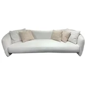 Casa Padrino luxury sofa white 280 x 98 x H. 90 cm - Living room sofa - Hotel sofa - Living room furniture - Living room furnishings - Hotel furniture - Luxury furniture