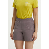 Kratke outdoor hlače Helly Hansen Elv Light boja: smeđa, bez uzorka, visoki struk, 63304