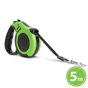 yummie avtomatski povodec za psa - trak 5 m (2,5cm) - zelen do 30kg