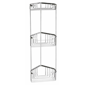 Kotni žični odlagalnik SMART, 3 police, 200 x 590 x 150 mm, kromast - Kromasta - 120 - Nerjaveče jeklo - Vijaki - Žica - Gedy - SMART - 200x590x150 mm - Polica