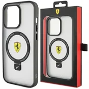 Ferrari Ferrari FEHMP15LUSCAH iPhone 15 Pro 6.1 prozorno trdo ohišje Ring Stand 2023 Collection MagSafe