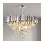 BRILAGI - Pritrjen lestenec ECLIPSE 9xE14/10W/230V premer 58 cm srebrn