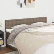Greatstore Posteljno vzglavje 2 kosa taupe 80x5x78/88 cm blago