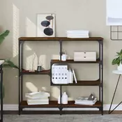 Konzolni stol boja smedeg hrasta 103x32x95 cm konstruirano drvo