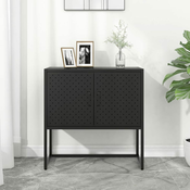 Vidaxl Komoda črna 75x35x75 cm jeklo