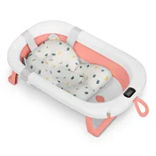 Ricokids sklopiva kada za djecu, dojencad s termometrom i umetkom RK-287, bijelo-ružicasta