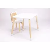 Otroška miza in stol Zajček - Lakirano