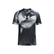 UNDER ARMOUR Funkcionalna majica svetlo siva / črna / bela