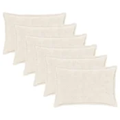 vidaXL Prevleka za blazino 6 kos HOUTEN Bela 50 x 70 cm