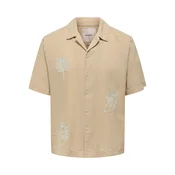 Only & Sons Srajca Caidenly  svetlo rjava / bela