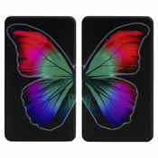 Zaščitne plošče za štedilnik iz kaljenega stekla 2 ks 52x30 cm Butterfly by Night – Wenko