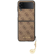 Guess GUHCZF4GF4GBR F721 Z Flip 4 brown hard case 4G Charms Collection (GUHCZF4GF4GBR)