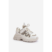 Childrens sneakers with crystals white Rianalla