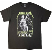 Metallica Majica Justice Faces Unisex Charcoal Grey M