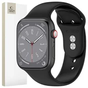 Tech-protect SILIKONSKI OVITEK ZA APPLE WATCH 6/7/8/9/10/SE (40/41/42 MM) ČRNA