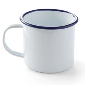 Hendi Emajlirana skodelica z ročajem, bela, 360 ml, Hendi 621295