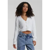 Womens cropped sweater Feather white