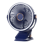 Mini led ventilator sa zakackom 2000 mAh plavi