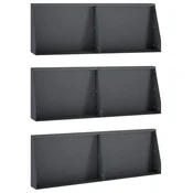 vidaXL Zadrževanje stene 6 kos 60 x 12 x 30 cm Jeklo Antracit