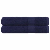 Vidaxl Savna brisače FROGN 2 kosa temno modre 80x200 cm 360 g/m2