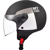 Otvorena motociklistička kaciga MT STREET INBOARD D2 mat crno-srebrna