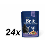 BRIT vrečke Premium Cat, riba trska v omaki, 24 x 100g
