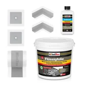 Dichtset 703G Tekoča folija 7 kg Isogrund 1 l 5 m Trak 2 x Vogali 2 x Manšeta