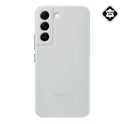 Samsung S22 SAMSUNG plasticno kucište za telefon s pozadinskim poklopcem od prave kože SVJETLO SIVO EF-VS901LJEGWW