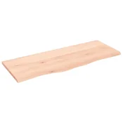 Vidaxl Mizna plošča 100x40x2 cm neobdelana trdna hrastovina