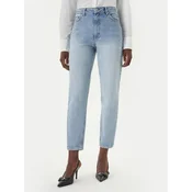HUGO Jeans hlače Garlene 50556975 Svetlo modra Mom Fit