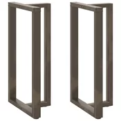 Noge za barski stol T-oblika 2 kom Crne 60x35x(110-111) cm Celik