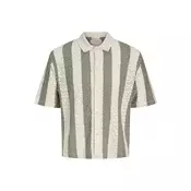 Jack & Jones Plus Pletena jopa JORTYLER  ecru / oliva