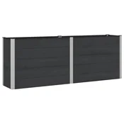 Povišena vrtna gredica Crna 250 x 50 x 91 cm