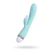Gardj Europe Vibrator s stimulatorjem za klitoris Flovetta znamke Toyfa Iris, silikon, mint, 22 cm
