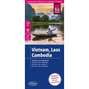 shumee Vietnam, Laos, Kambodža 1:1 200.000. Vodoodporen cestni in turistični zemljevid. Izdaja 2023. Potovalno znanje in izkušnja.