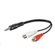 PREMIUMCORD Avdio kabel 3, 5mm Jack - 2x Cinch 20cm (M/F, stereo)