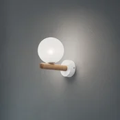 TK Lighting Stenna svetilka Estera, bela/barva lesa, steklo, G9 - Dnevna soba/jedilnica - Sodobni - bel, svetlo les